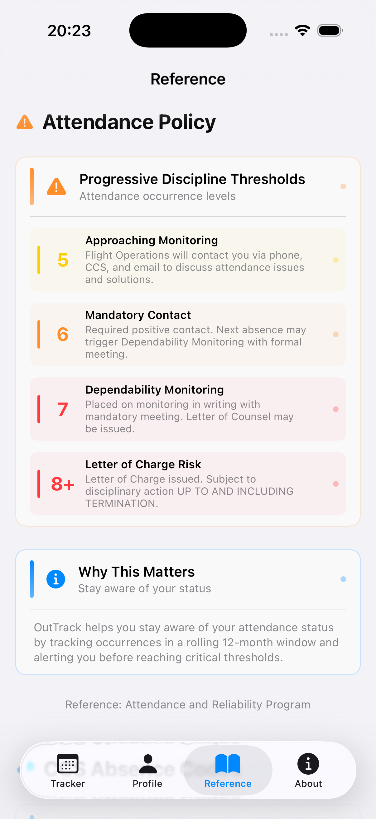 Attendance Policy Information